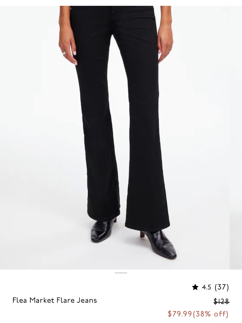 Madewell Flea Market Flare Jeans in Black